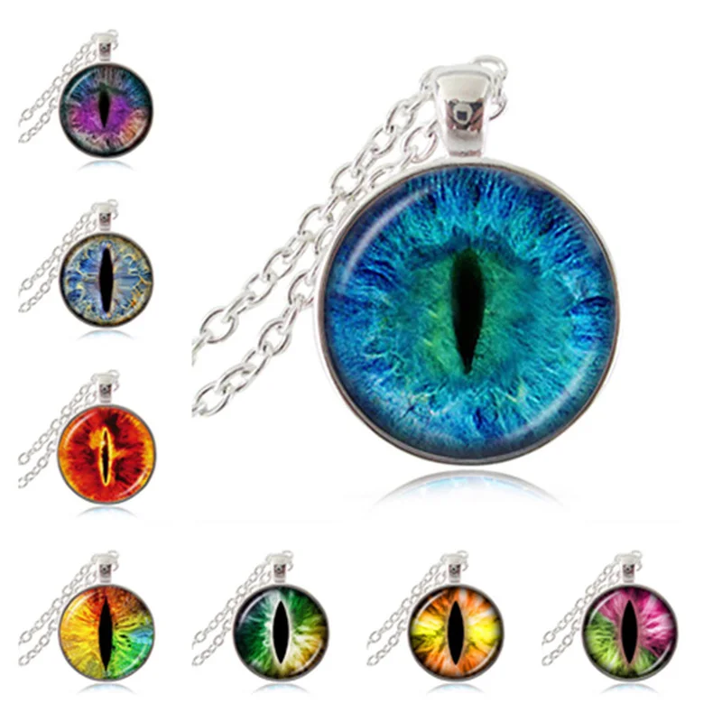Cat Eye Pendant Necklace Eye of Sauron Glass Dome Cabochon Pendant Necklaces Punk Evil Eye Jewelry Long Chain Wolf Eye Necklace
Cat Eye Pendant Necklace Eye of Sauron Glass Dome Cabochon Pendant Necklaces Punk Evil Eye Jewelry Long Chain Wolf Eye Necklace