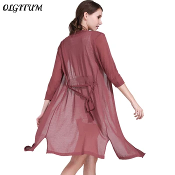 Summer Thin Knitted Sweaters Fashion Lace Up Belts Slits Design Women Cardigan Long Loose Linen Cardigan Female Shawl Coat 2019
Summer Thin Knitted Sweaters Fashion Lace Up Belts Slits Design Women Cardigan Long Loose Linen Cardigan Female Shawl Coat 2019