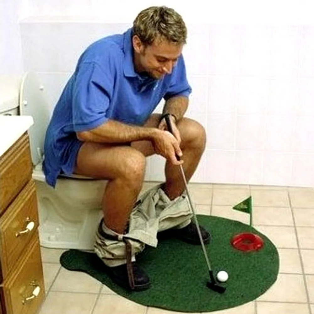 Potty Putter Toilet Golf Game Mini Golf Set Toilet Golf Putting Novelty Game for Men Women Toilet Entertainment Sport Toy New
Potty Putter Toilet Golf Game Mini Golf Set Toilet Golf Putting Novelty Game for Men Women Toilet Entertainment Sport Toy New