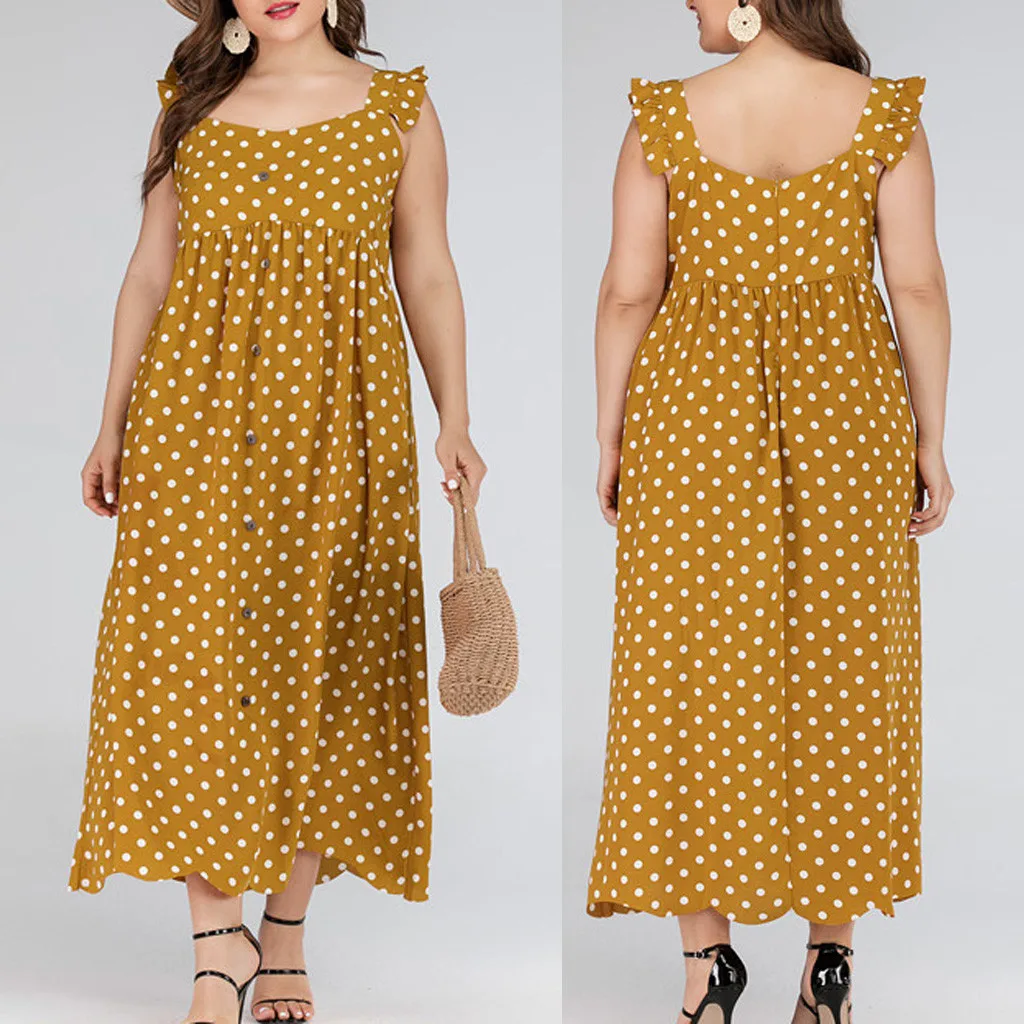 2019 vetement femme Plus Size Women vestido summer dress Boho Sleeveless Dot Printed Casual Long Maxi Beach Dress clothes elbise
2019 vetement femme Plus Size Women vestido summer dress Boho Sleeveless Dot Printed Casual Long Maxi Beach Dress clothes elbise