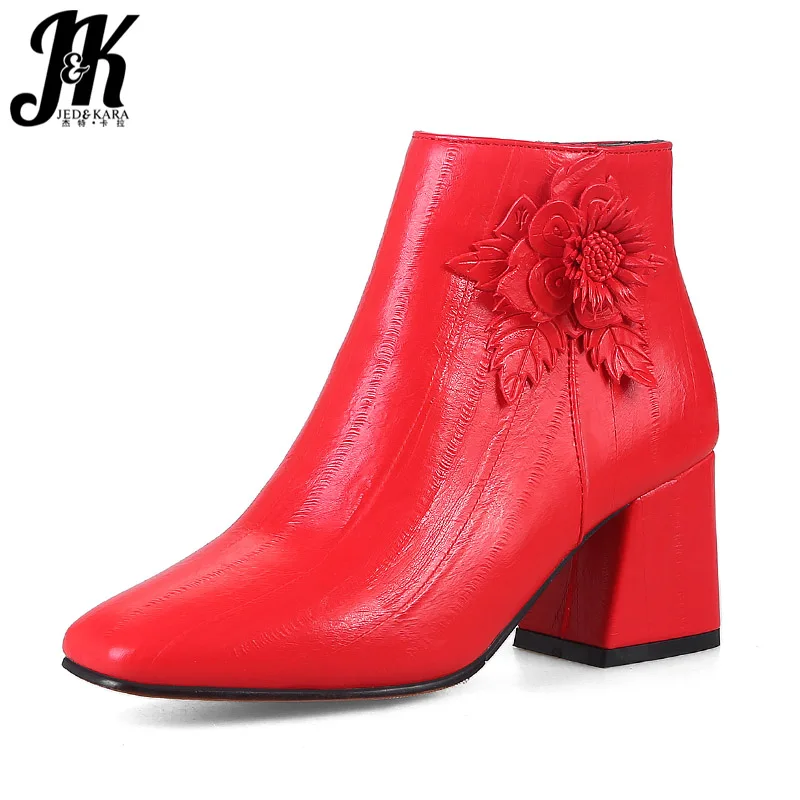 JK Appliques High Heels Ankle Boots Women Square Toe Zip Footwear Pu Female Boot Crystal Shoes Woman Spring 2019 Plus Size 32-48
JK Appliques High Heels Ankle Boots Women Square Toe Zip Footwear Pu Female Boot Crystal Shoes Woman Spring 2019 Plus Size 32-48