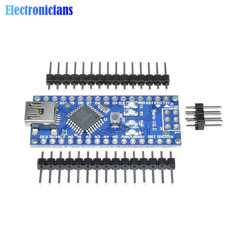 

Mini USB Nano V3.0 3.0 FT232 Chip ATmega328 Atmega328p Microcontroller 16M 16MHZ Board Module For Arduino UNO R3 With Pins DIY