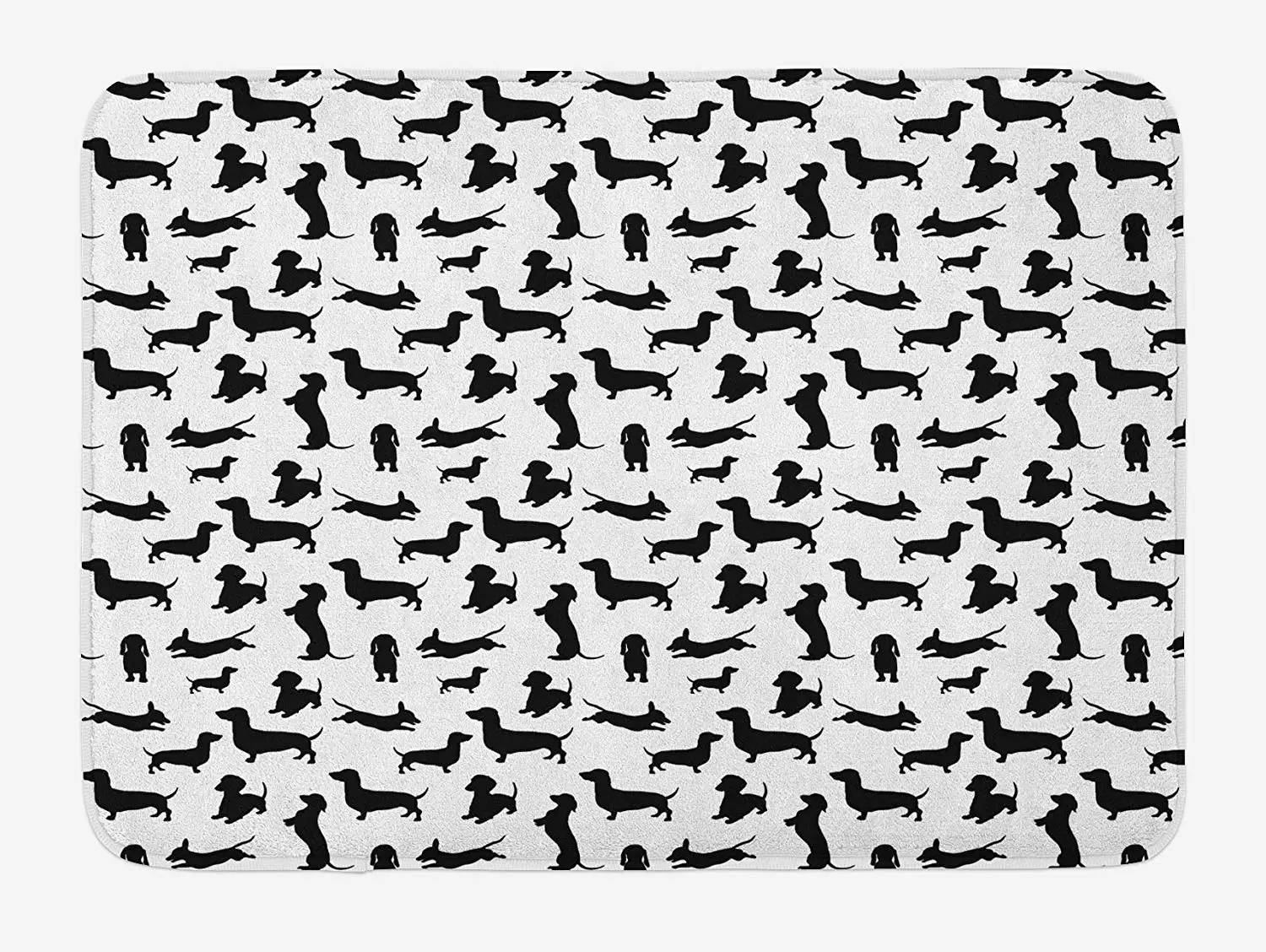 Dog Lover Bath Mat Monochrome Dachshunds in Numerous Stances Active Life Pet Canine Abstract Image Plush Bathroom Mat Black
Dog Lover Bath Mat Monochrome Dachshunds in Numerous Stances Active Life Pet Canine Abstract Image Plush Bathroom Mat Black