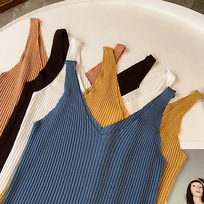 New Sexy Knitted Top Tank Women Sexy V-Neck Sleeveless Vest T-Shirt 2019 Summer Ladies Slim Strap Short Tops
New Sexy Knitted Top Tank Women Sexy V-Neck Sleeveless Vest T-Shirt 2019 Summer Ladies Slim Strap Short Tops