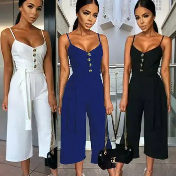 Hirigin New Style Women V Neck Sleeveless Jumpsuit Summer Casual Loose Playsuit
Hirigin New Style Women V Neck Sleeveless Jumpsuit Summer Casual Loose Playsuit