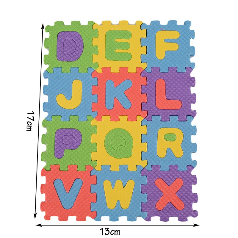 36Pcs Alphabet Anzahl EVA Puzzle Schaum Matten Baby Kind Lehrwerkzeug 16*16cm