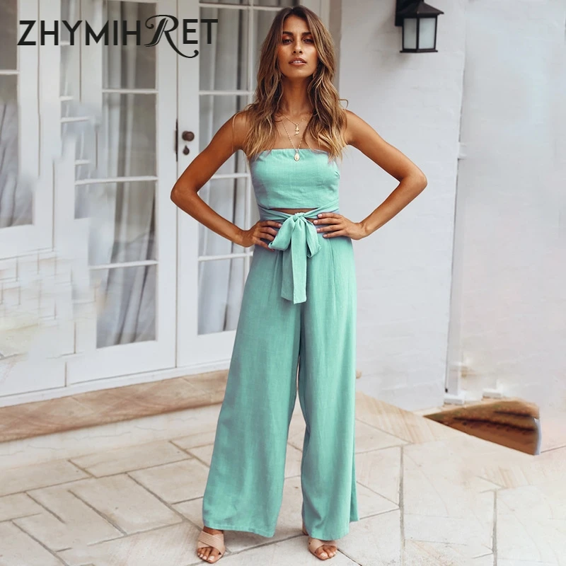 ZHYMIHRET Summer Festival Tube Rompers Women Jumpsuit Bow Waist Straight Overalls 2019 Elegant Monos Largos Mujer Pantalon Largo
ZHYMIHRET Summer Festival Tube Rompers Women Jumpsuit Bow Waist Straight Overalls 2019 Elegant Monos Largos Mujer Pantalon Largo
