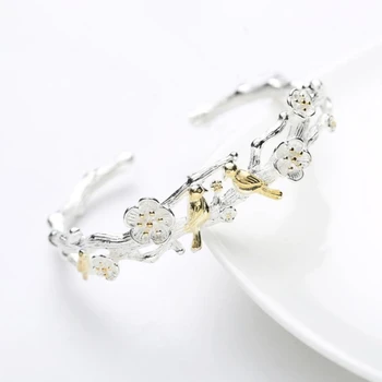Sole Memory Literary Fresh Forest Bird Branch Sweet Student Gift 925 Sterling Silver Female Resizable Bangles SBR137
Sole Memory Literary Fresh Forest Bird Branch Sweet Student Gift 925 Sterling Silver Female Resizable Bangles SBR137
