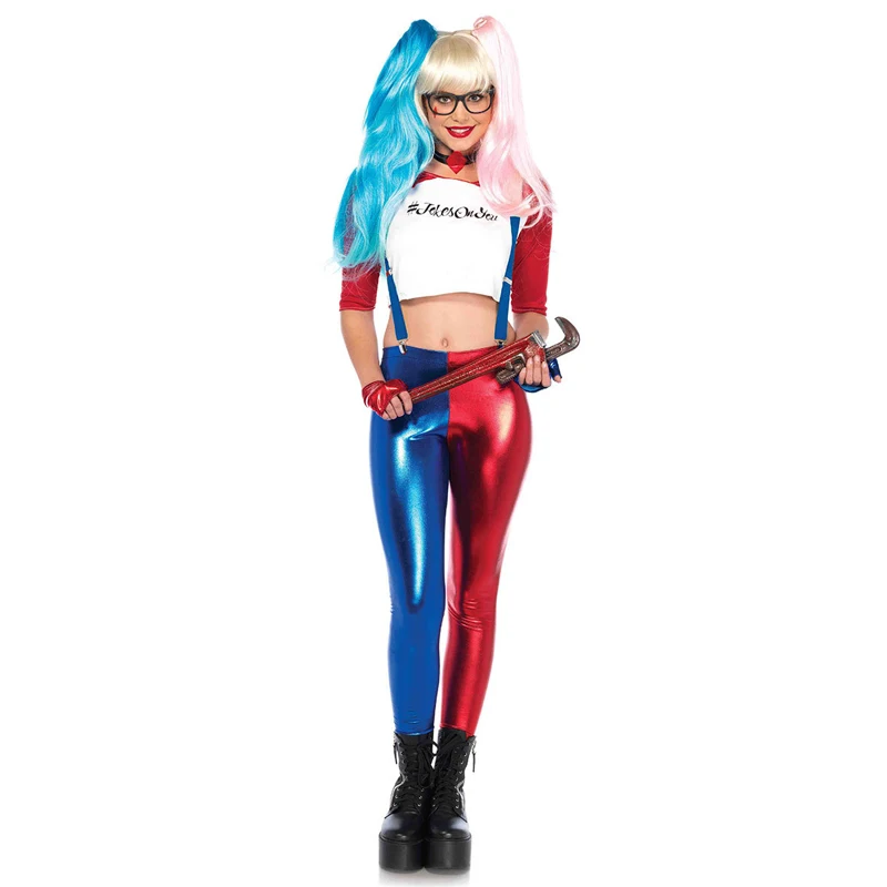 Vocole Hollween Women Sexy Batman Harley Quinn Costume Suicide Squad Harlequin Cosplay Joker Clown Fancy Dress 
Vocole Hollween Women Sexy Batman Harley Quinn Costume Suicide Squad Harlequin Cosplay Joker Clown Fancy Dress