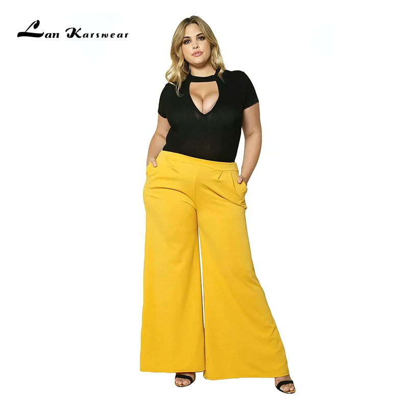 Lan Karswear 2018 Women Pants Mid Waist Trousers Loose Pants Knit Wide Leg Pants Plus Size Women Clothing XXXL
Lan Karswear 2018 Women Pants Mid Waist Trousers Loose Pants Knit Wide Leg Pants Plus Size Women Clothing XXXL