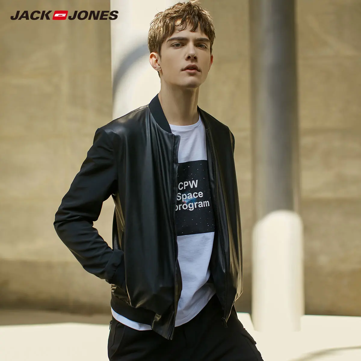 JackJones Men's Trendy Genuine Leather Jacket Sheep Leather Casual Long Sleeve Baseball Collar Short Coat Menswear 218310512
JackJones Men's Trendy Genuine Leather Jacket Sheep Leather Casual Long Sleeve Baseball Collar Short Coat Menswear 218310512