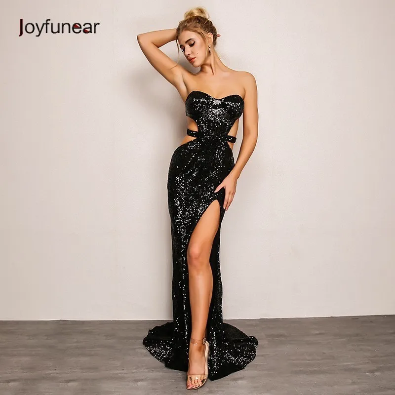 Joyfunear Backless Bandage Sequin Bodycon Dress Women 2018 Fashion Autumn Split Long Party Dress Elegant Sexy Dresses Vestidos
Joyfunear Backless Bandage Sequin Bodycon Dress Women 2018 Fashion Autumn Split Long Party Dress Elegant Sexy Dresses Vestidos
