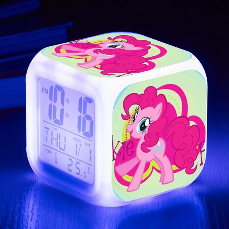 Cute Little Horse Pinkie Pie LED Digital Alarm clock night light glowing Snoozing digital clock Watch despertador de cabeceira
Cute Little Horse Pinkie Pie LED Digital Alarm clock night light glowing Snoozing digital clock Watch despertador de cabeceira