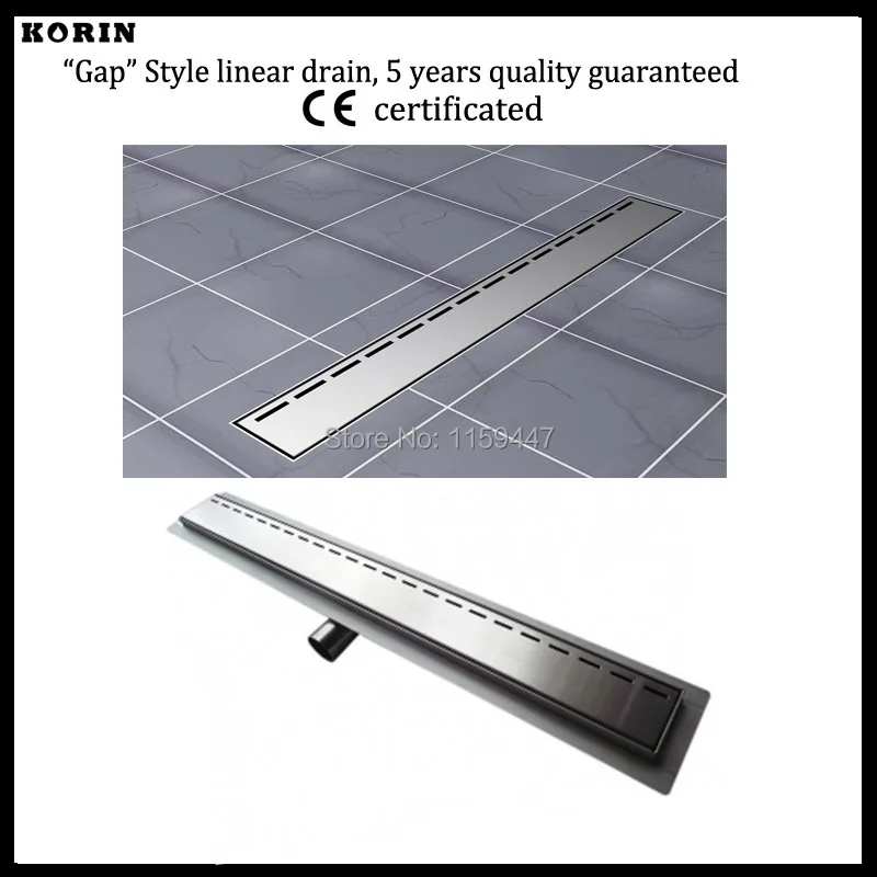 

600mm "Gap" Style Stainless Steel 304 Linear Shower Drain, Horizontal Drain, Floor Waste, Deodorant floor drain
