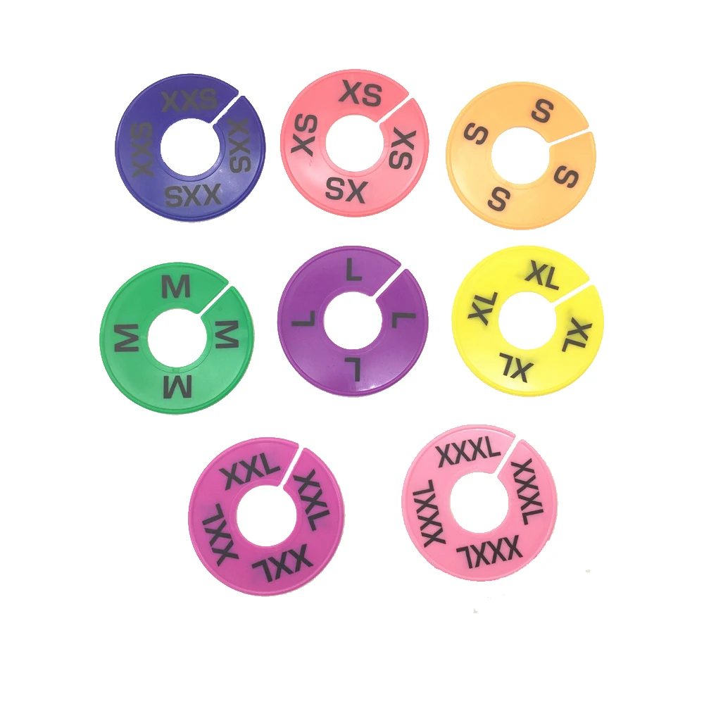 21 pieces XXS to XXXL Colored Rack Size Divider Round Plastic Size Marker Clothes Rack Hanger Rails Size Tag Size Marking Ring
21 pieces XXS to XXXL Colored Rack Size Divider Round Plastic Size Marker Clothes Rack Hanger Rails Size Tag Size Marking Ring