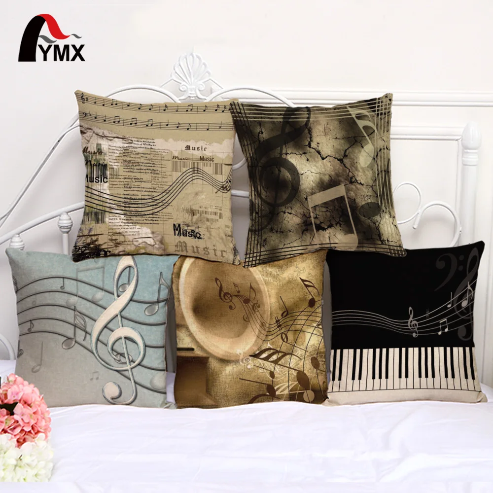 18" Music Notes Printed Cotton and Linen Floating Window by Pillowcase Car Cushion Cover Decoration Waist Pad Sets
18" Music Notes Printed Cotton and Linen Floating Window by Pillowcase Car Cushion Cover Decoration Waist Pad Sets