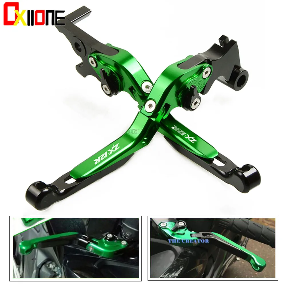 Motorcycle Accessories CNC Adjustable Folding Extendable Clutch Brake Levers For Kawasaki ZX12R ZX-12R 2000-2005 Green&Titanium
Motorcycle Accessories CNC Adjustable Folding Extendable Clutch Brake Levers For Kawasaki ZX12R ZX-12R 2000-2005 Green&Titanium