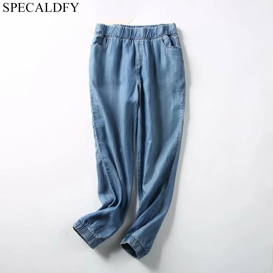 2018 Summer Casual Loose Tencel Pants Comfortable Thin Elastic Waist Denim Jeans Women Vintage Washed Pencil Jeans Palazzo Pants
2018 Summer Casual Loose Tencel Pants Comfortable Thin Elastic Waist Denim Jeans Women Vintage Washed Pencil Jeans Palazzo Pants