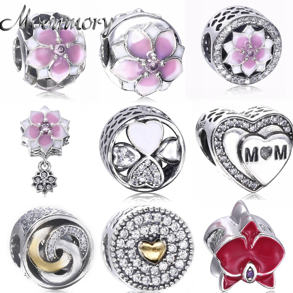 Moonmory Fashion 925 Sterling Silver Magnolia Bloom Charms Beads Fits For Pandora Bracelet DIY Jewelry Marking Mother's Day Gift
Moonmory Fashion 925 Sterling Silver Magnolia Bloom Charms Beads Fits For Pandora Bracelet DIY Jewelry Marking Mother's Day Gift