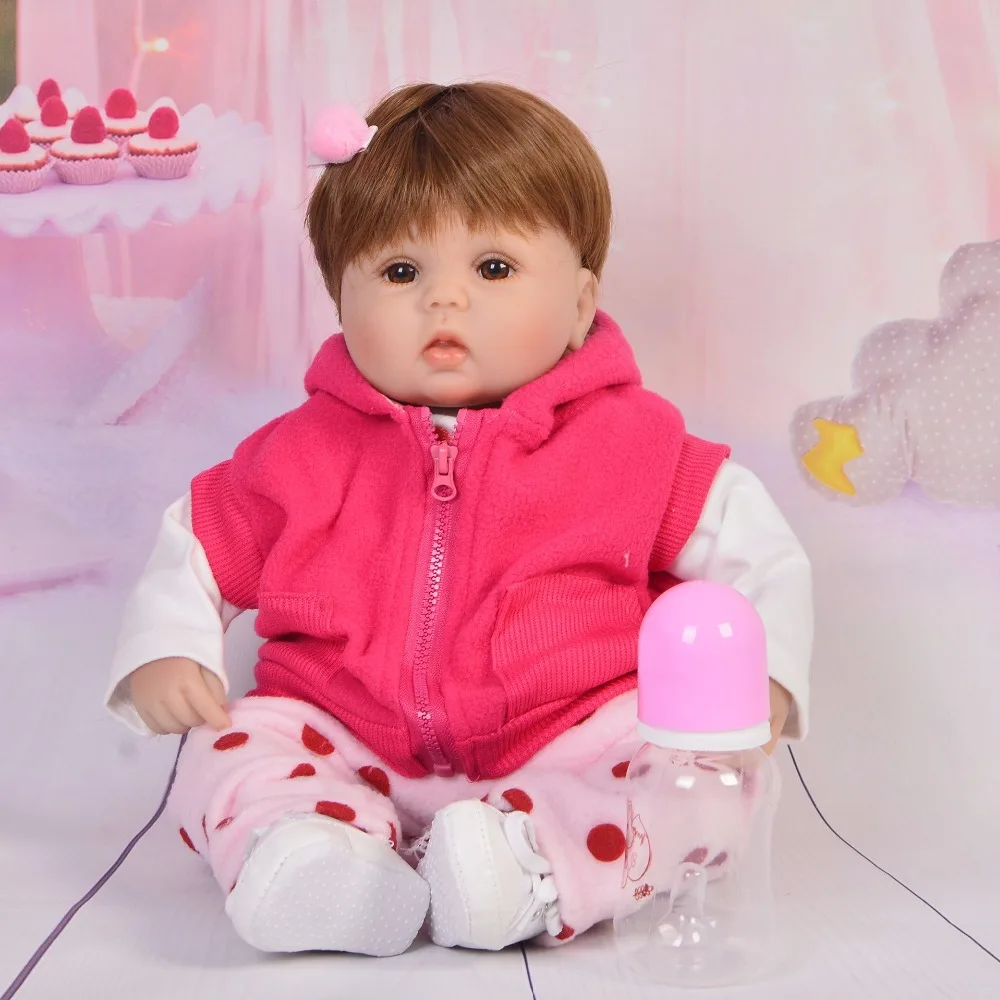 Super cute Bebes Reborn Girl Doll 42 cm Silicone Reborn Dolls soft wig Lovely Kids DIY Toys Girl Christmas Gifts real lol doll
Super cute Bebes Reborn Girl Doll 42 cm Silicone Reborn Dolls soft wig Lovely Kids DIY Toys Girl Christmas Gifts real lol doll