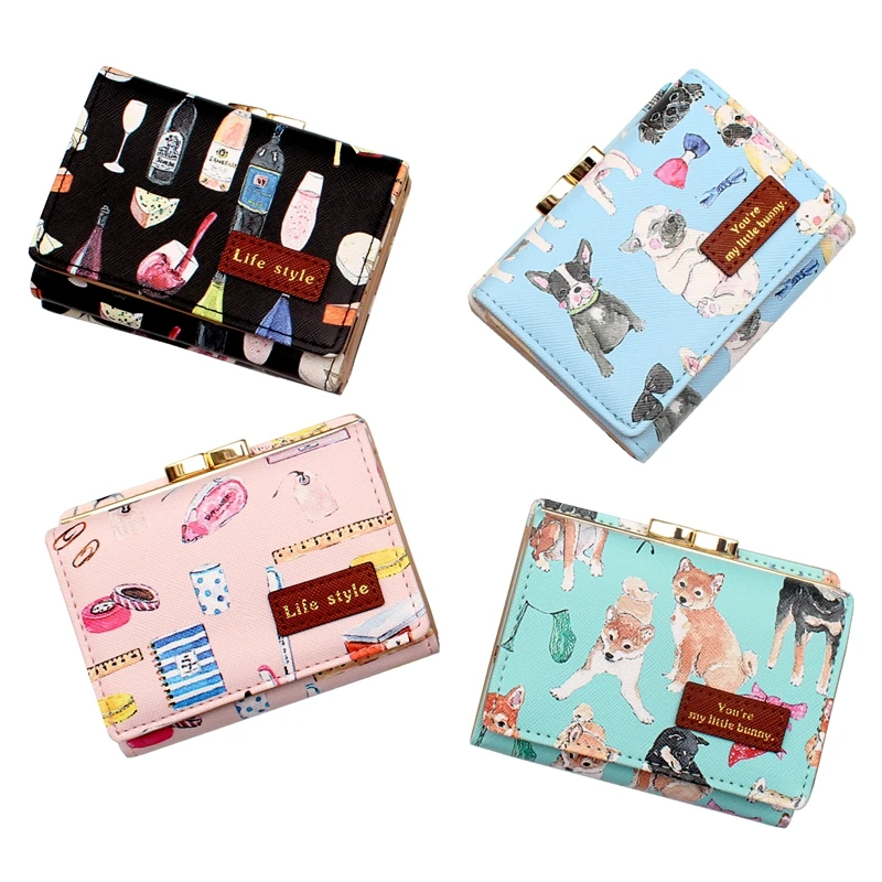 Cute cartoon fashion printing Women Hasp Short Wallet,Lady clutch purse,Female card ID holder,coin purse Girl multi-function bag
Cute cartoon fashion printing Women Hasp Short Wallet,Lady clutch purse,Female card ID holder,coin purse Girl multi-function bag
