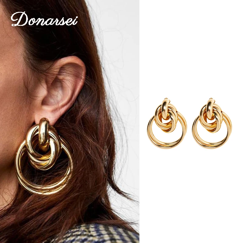 Donarsei Brand Fashion Knot Hoop Earrings For Women Layered Number 8 Twisted geometric Ear Loop Statement Jewelry
Donarsei Brand Fashion Knot Hoop Earrings For Women Layered Number 8 Twisted geometric Ear Loop Statement Jewelry