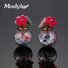 Modyle ゴールド色スタッド女性 Brincos Pendientes Mujer ブークレ毛糸 · (China)