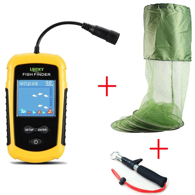 Lucky Selectable Sensitivity 100M Fish Finder LCD Color Screen Fishing Lure with Fishing Net Creel Tackle Fish Trap Foldable
Lucky Selectable Sensitivity 100M Fish Finder LCD Color Screen Fishing Lure with Fishing Net Creel Tackle Fish Trap Foldable