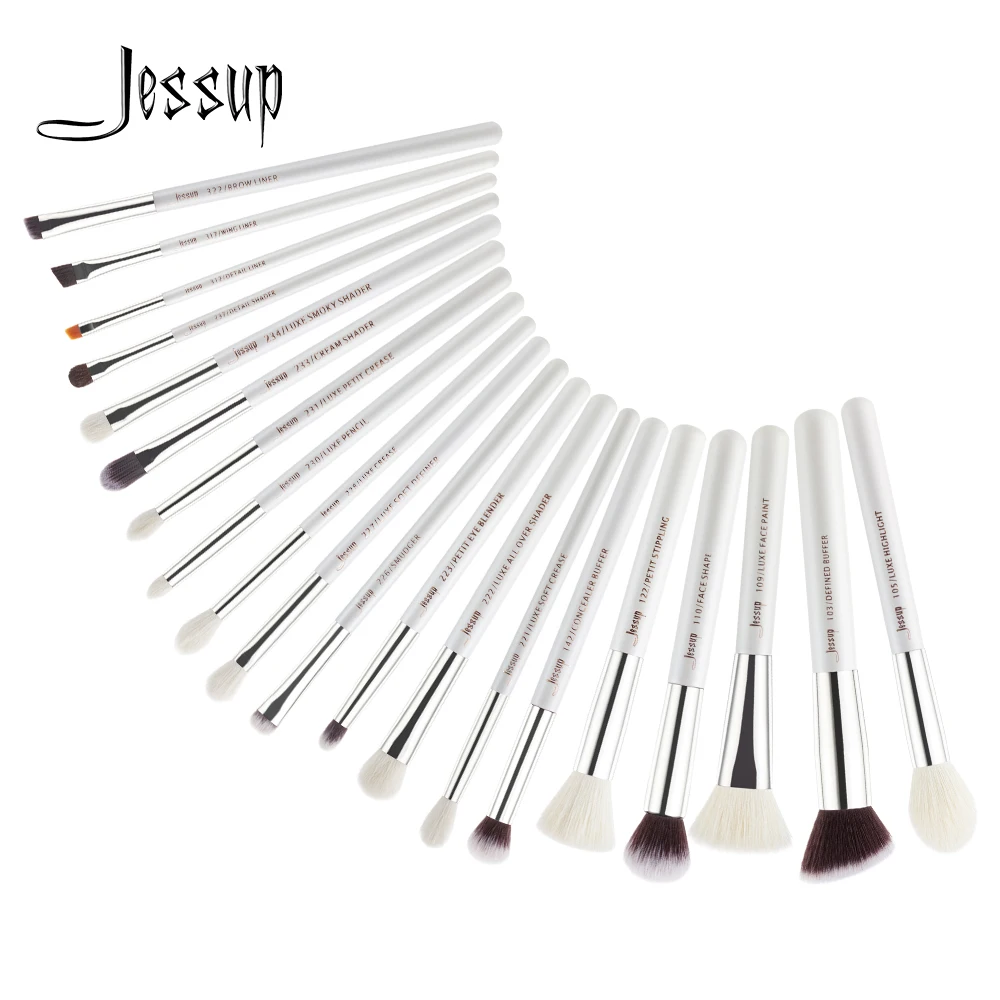 Jessup Pearl White/Silver Professional Makeup Brushes Set Make up Brush Tools kit Foundation Powder Brushes T245
Jessup Pearl White/Silver Professional Makeup Brushes Set Make up Brush Tools kit Foundation Powder Brushes T245