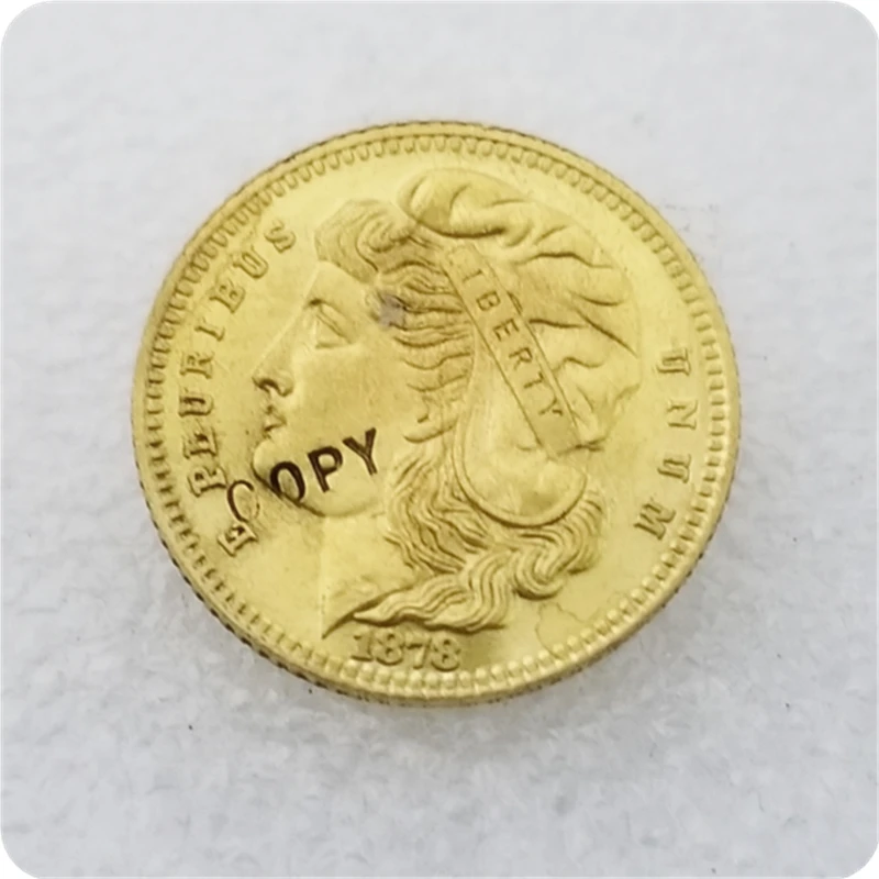 Копия копии США 1878 $5 пять долларов Моргана половина орла шаблон копия монеты