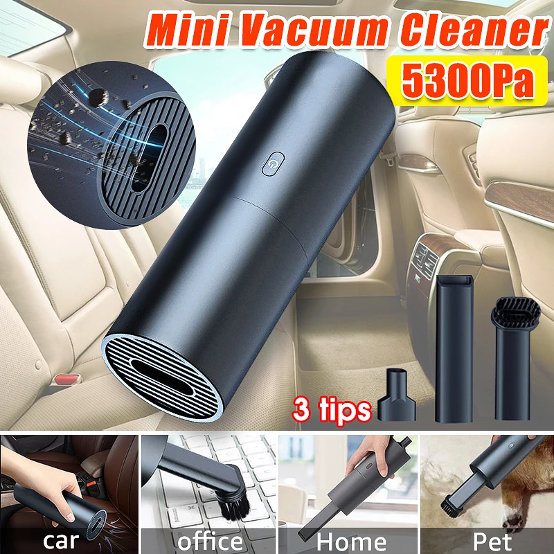 3 in 1 5300Pa / 36000rpm Portable Wireless Handheld Vacuum Cleaner USB Charging Large Wind for Home Car Office Travel 
3 in 1 5300Pa / 36000rpm Portable Wireless Handheld Vacuum Cleaner USB Charging Large Wind for Home Car Office Travel