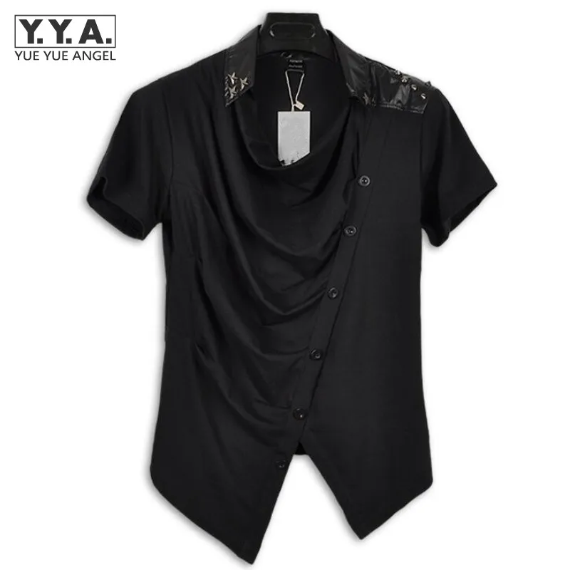 Fashion Mens Slim Fit Short Sleeve T-shirts Korean Casual Shirts Punk Rivet Stud Mens Tops Tees Personality Hip Hop T shirt Men
Fashion Mens Slim Fit Short Sleeve T-shirts Korean Casual Shirts Punk Rivet Stud Mens Tops Tees Personality Hip Hop T shirt Men