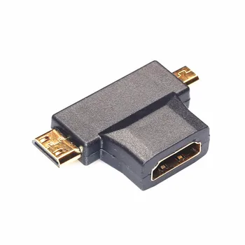 5pcs/lot 3 in 1 HDMI to Micro HDMI Male Mini HDMI Male Adapter T Shape Converter for HDTV HDMI Cables
5pcs/lot 3 in 1 HDMI to Micro HDMI Male Mini HDMI Male Adapter T Shape Converter for HDTV HDMI Cables