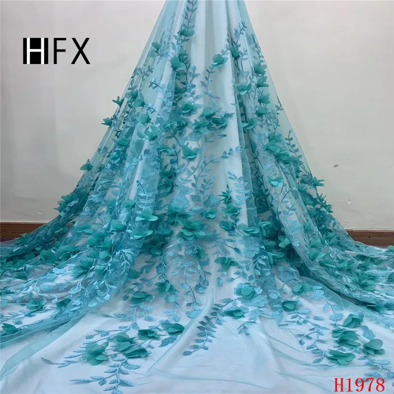 HFX French Lace Turquoise Blue 3d Flowers Embroidery Tulle Fabric High Quality Evening Dress African Net Lace Fabrics X1978
HFX French Lace Turquoise Blue 3d Flowers Embroidery Tulle Fabric High Quality Evening Dress African Net Lace Fabrics X1978