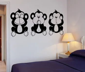 Three Wise Monkeys Vinyl Wall Stickers Yoga Meditation Relaxation OM Zen Office Decoration Wall Decal Removable Mural SA831
Three Wise Monkeys Vinyl Wall Stickers Yoga Meditation Relaxation OM Zen Office Decoration Wall Decal Removable Mural SA831