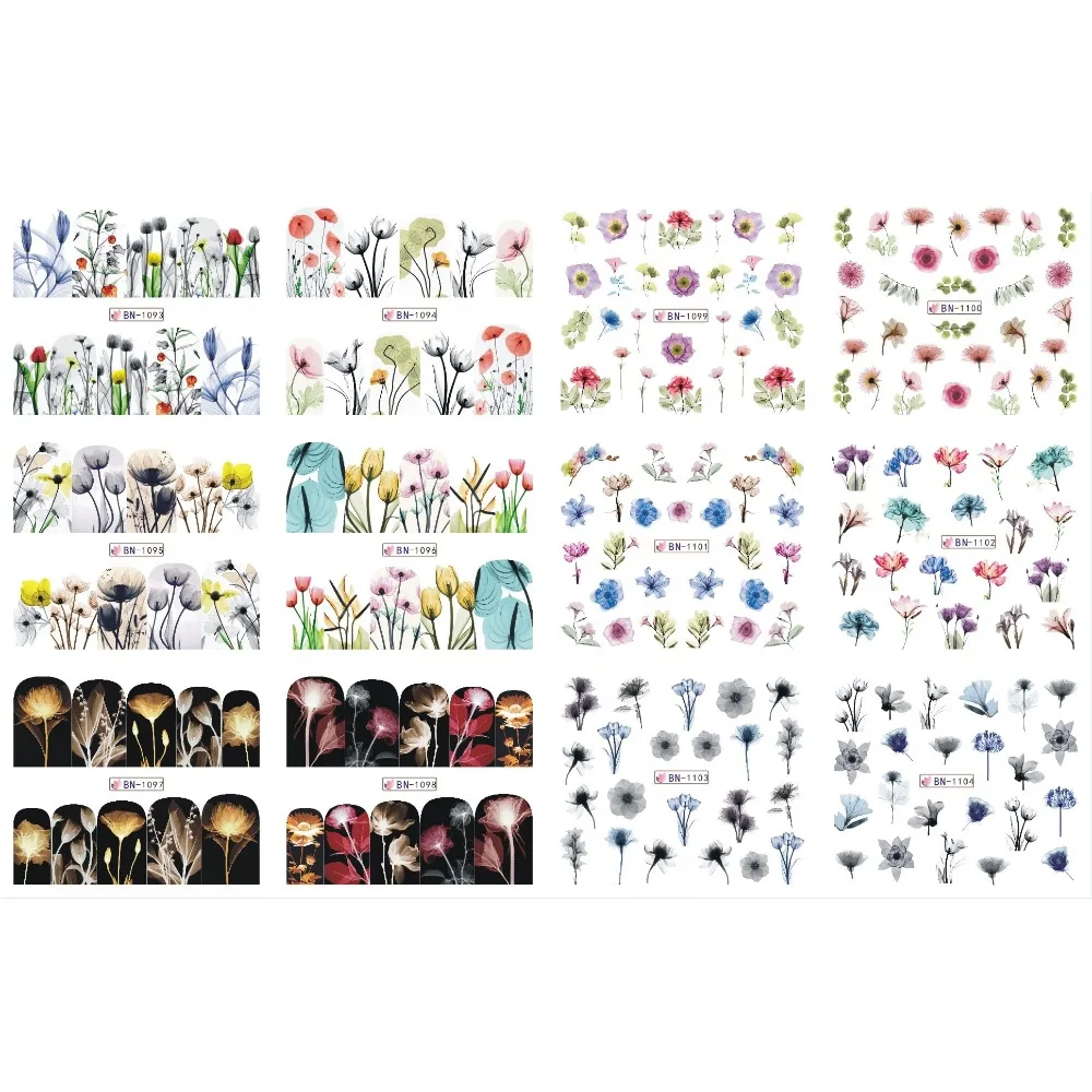 UPRETTEGO 12 PACK/ LOT WATER DECAL NAIL ART NAIL STICKER FULL FLOWER COVER X-RAY TRANSPARENT DAFFODIL HYACINTH BN1093-1104
UPRETTEGO 12 PACK/ LOT WATER DECAL NAIL ART NAIL STICKER FULL FLOWER COVER X-RAY TRANSPARENT DAFFODIL HYACINTH BN1093-1104
