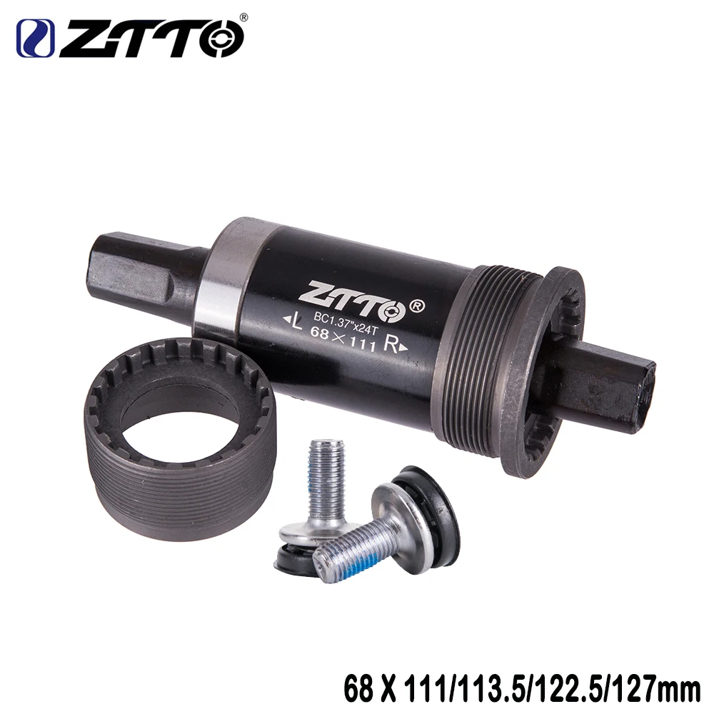 

ZTTO Bicycle BSA Bottom Bracket 111 113.5 122.5mm Quare Hole Crank Axis bicycle parts BB for Square Tapered Spindle Crankset