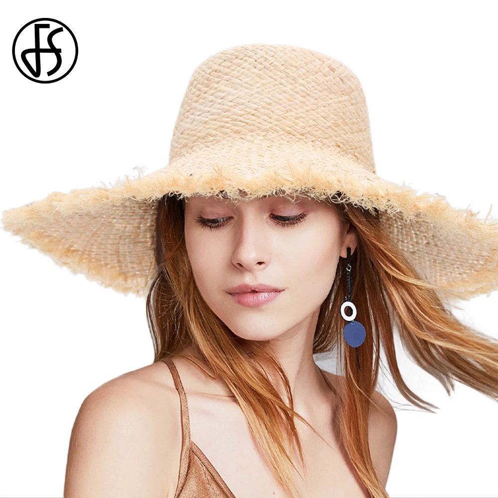 FS 2019 Summer Seaside Dress Fashionable Ladies Sun Hats With Big Brim Elegant Women Solid Raffia Straw Hats Chapeu Feminino 
FS 2019 Summer Seaside Dress Fashionable Ladies Sun Hats With Big Brim Elegant Women Solid Raffia Straw Hats Chapeu Feminino
