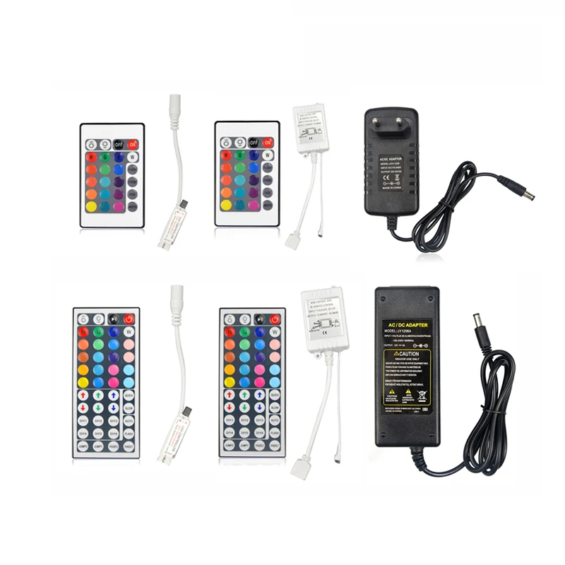 DC12V 24key / 44 key RGB IR Remote Controller /3A / 5A Power supply Adapter For LED Strip light Accessoires SMD 5050 3528
DC12V 24key / 44 key RGB IR Remote Controller /3A / 5A Power supply Adapter For LED Strip light Accessoires SMD 5050 3528