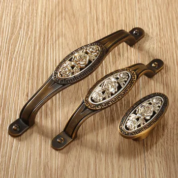 DRELD Vintage Alloy Door Handles Cabinet Drawer Wardrobe Closet Pull Handle Furniture Decorative Knobs Single Hole/96mm/128mm
DRELD Vintage Alloy Door Handles Cabinet Drawer Wardrobe Closet Pull Handle Furniture Decorative Knobs Single Hole/96mm/128mm