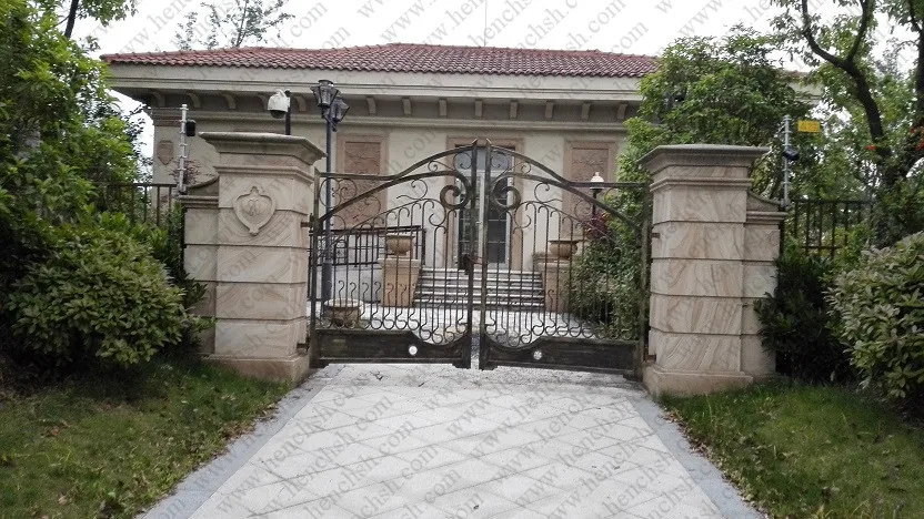 Image top villa forged made wrought iron gates wrought iron gate v ig2