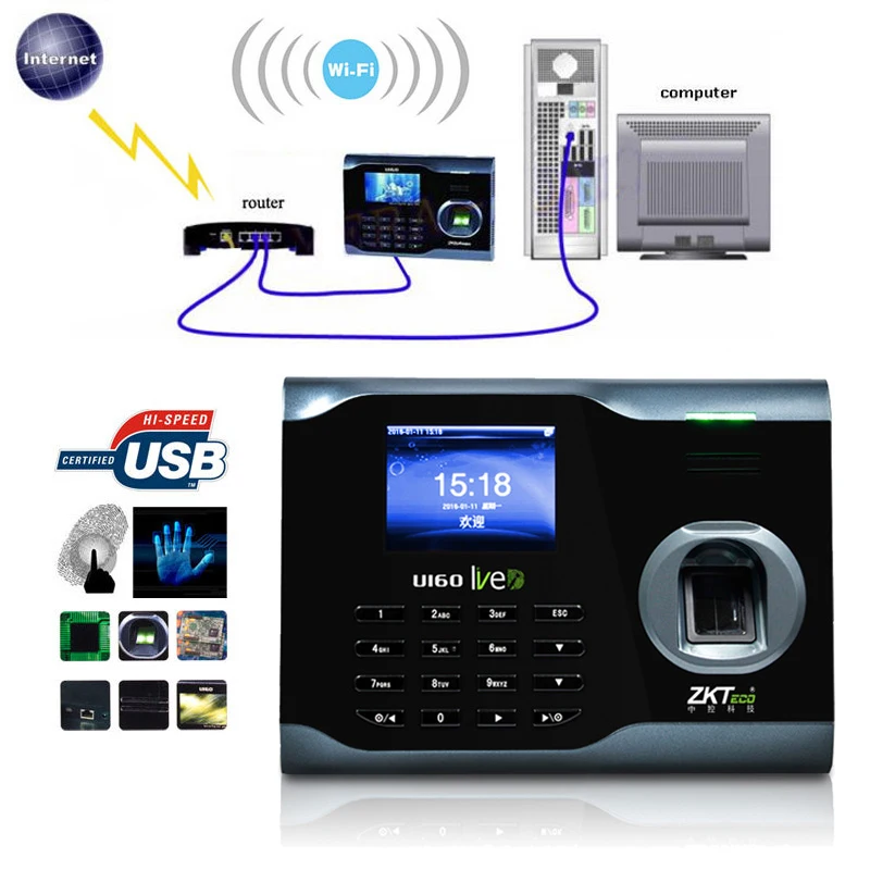 WIFI TCP/IP Biometric Fingerprint Time Clock Recorder Attendance Employee Electronic English Reader Fingerprint Time Attendance
WIFI TCP/IP Biometric Fingerprint Time Clock Recorder Attendance Employee Electronic English Reader Fingerprint Time Attendance