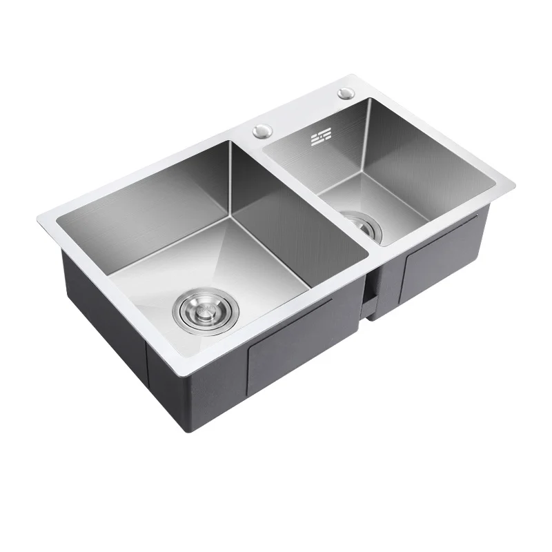 manual kitchen sink 3 mm thickness of 304 stainless steel double BOWL basins package by hand Above Counter
manual kitchen sink 3 mm thickness of 304 stainless steel double BOWL basins package by hand Above Counter