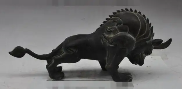 S00659 13" old china fengshui bronze Wall Street Unicorn Ox bull Bullfight beast statue
S00659 13" old china fengshui bronze Wall Street Unicorn Ox bull Bullfight beast statue