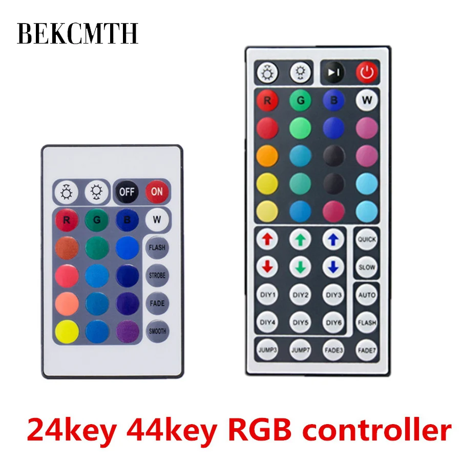 DC12V 24Key 44Key RGB Controller IR Remote Controller With Mini Receiver For 2835/5050 RGB LED Strip Light Led Tape Controller
DC12V 24Key 44Key RGB Controller IR Remote Controller With Mini Receiver For 2835/5050 RGB LED Strip Light Led Tape Controller