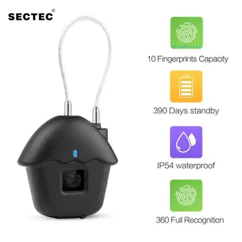 Sectec Keyless Fingerprint Smart Padlock Usb Rechargeable Intelligent Fingerprint Lock Waterproof Anti-Theft Keyless Padlock Car
Sectec Keyless Fingerprint Smart Padlock Usb Rechargeable Intelligent Fingerprint Lock Waterproof Anti-Theft Keyless Padlock Car