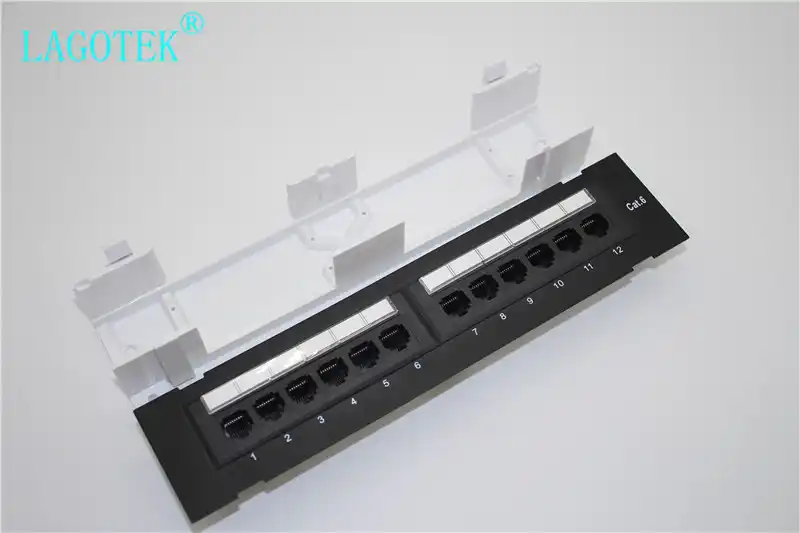Red 12 Puertos Cat6 Panel De Conexion Rj45 Montaje En Pared