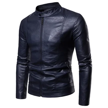 Mens Leather Jacket 2019 New Men's Casual Leather Jacket with Fleece Vertical Collar Zipper PU Quality Leather Jacket for Men
Mens Leather Jacket 2019 New Men's Casual Leather Jacket with Fleece Vertical Collar Zipper PU Quality Leather Jacket for Men
