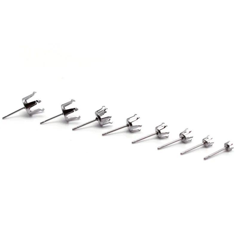 100pcs/lot Stainless Steel Blank Ear Pin Zircon Crystal Cabochon For Earring Jewelry DIY Making Base Earrings Finding
100pcs/lot Stainless Steel Blank Ear Pin Zircon Crystal Cabochon For Earring Jewelry DIY Making Base Earrings Finding