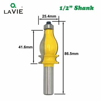 LAVIE 1pc 1/2" Shank Architectural Molding Face Router Bit Milling Cutter For wood Woodwork Bit MC03154
LAVIE 1pc 1/2" Shank Architectural Molding Face Router Bit Milling Cutter For wood Woodwork Bit MC03154